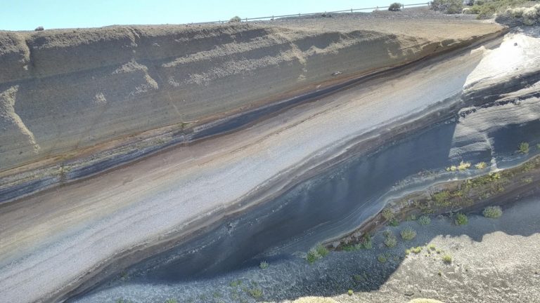 Pyroclastics and lava flows intercalation