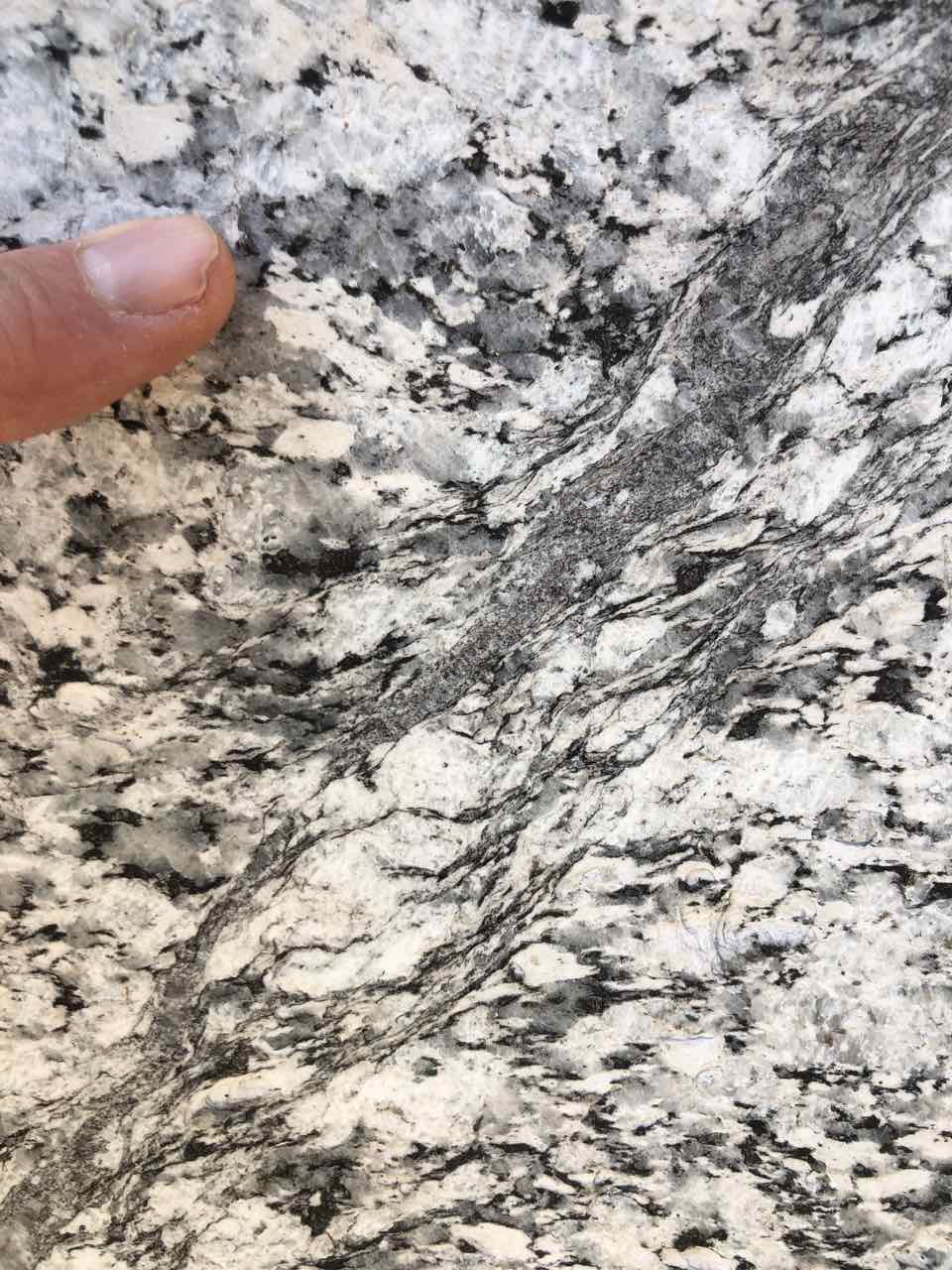 Shear zone in gneiss